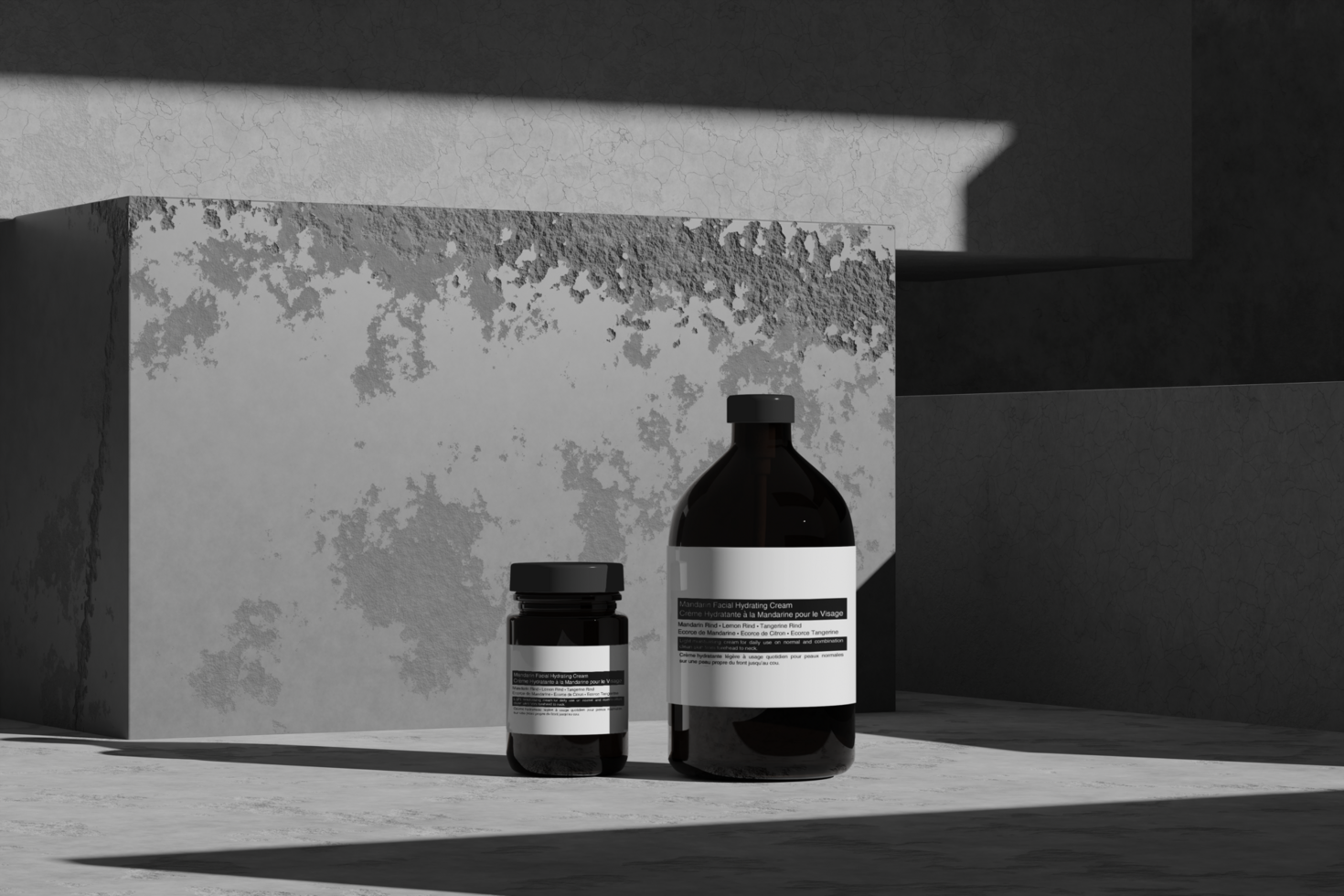 Bottle Mockup with Realistic Shadow for Product Design psd