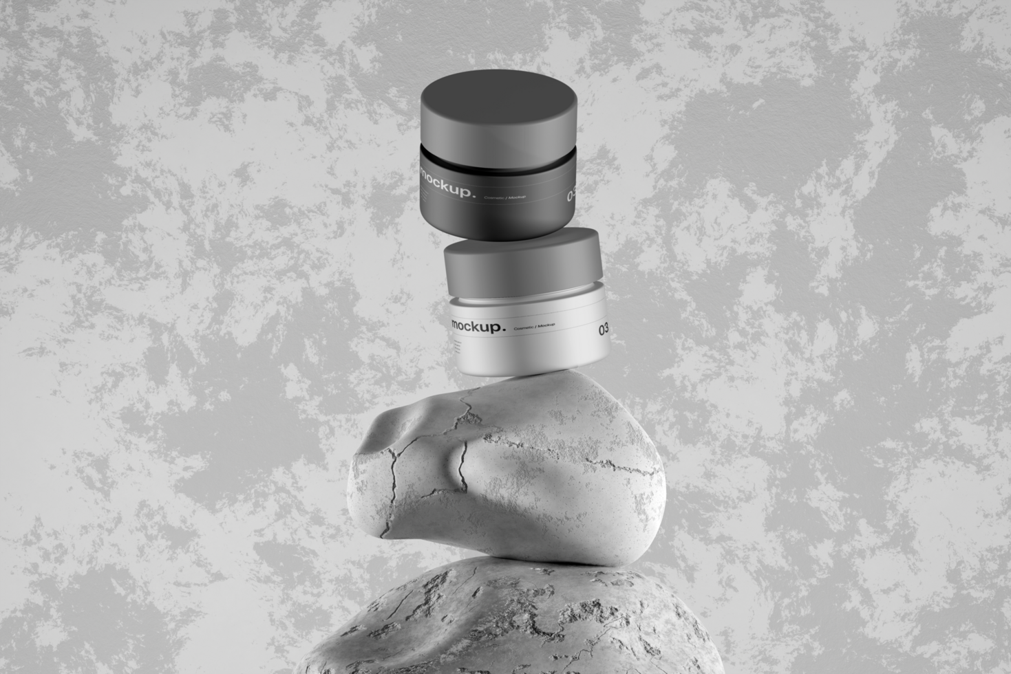 Jar Mockup with Realistic Scene and Shadow Background psd