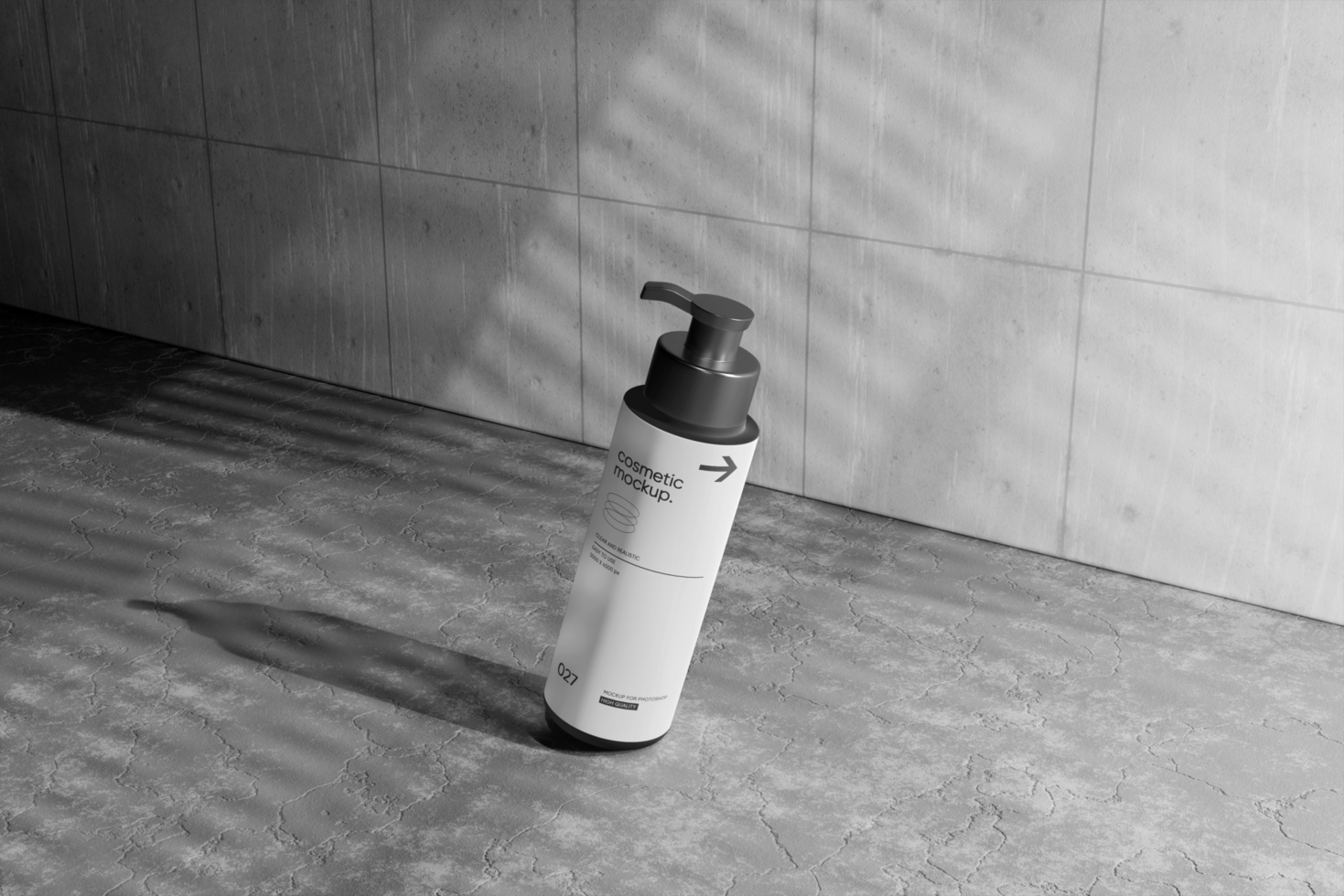 Bottle spray mockup for shampoo product psd