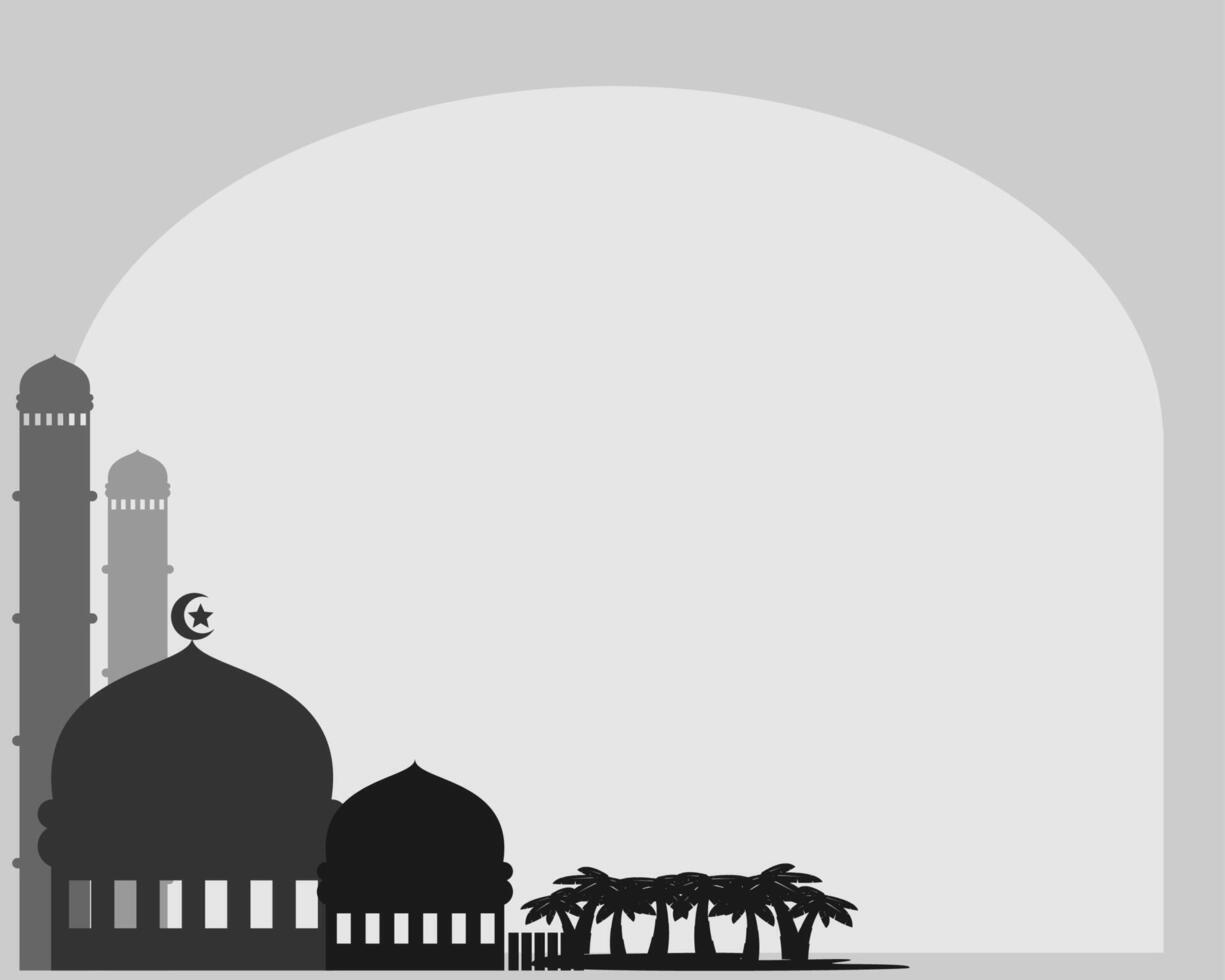 Islamic Background with Mosques Corner vector