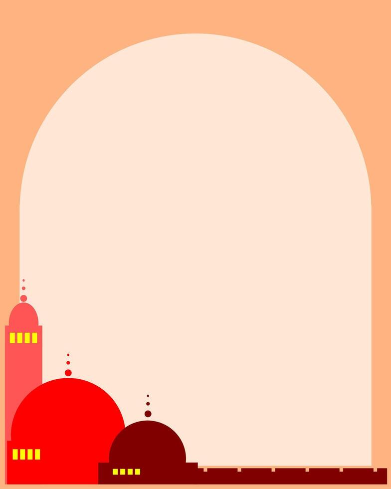 Colorful Islamic Background with Mosques Corner vector