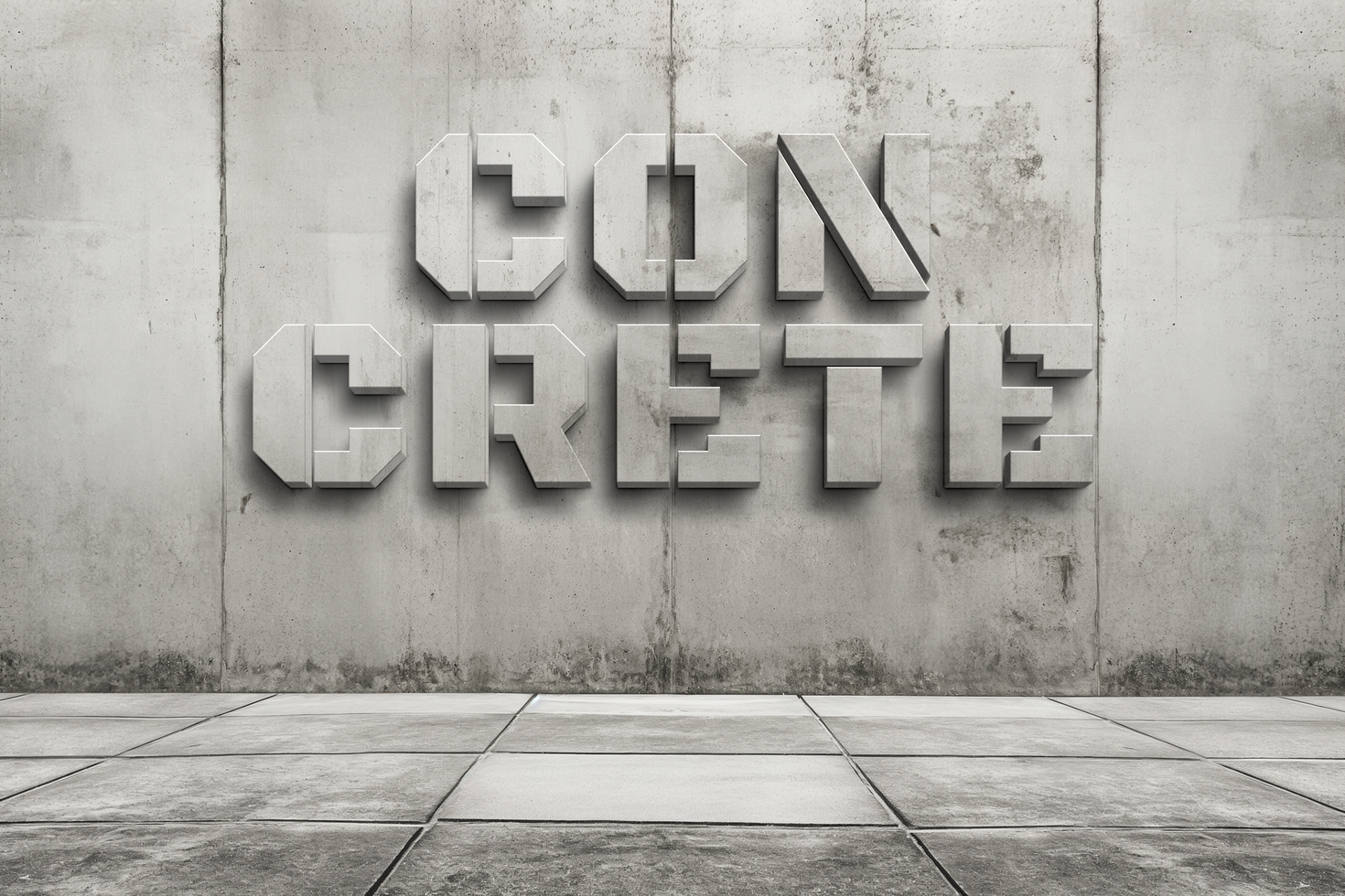 AI generated Concrete text style effect psd