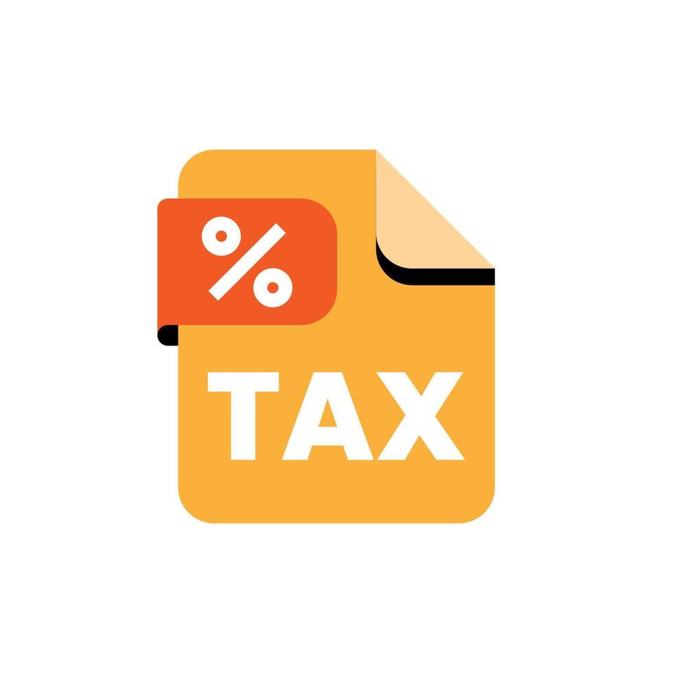 tax document concept illustration flat icon design, isolated vector