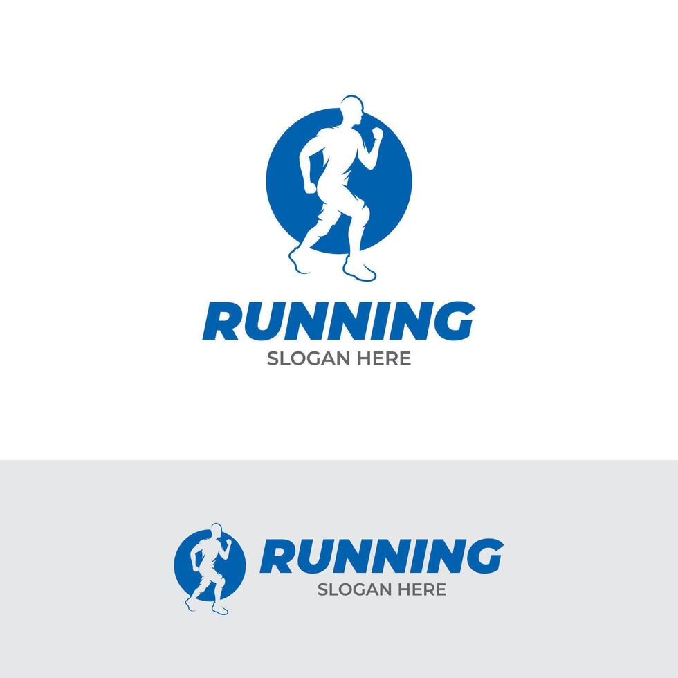 Running man logo design inspiration vector