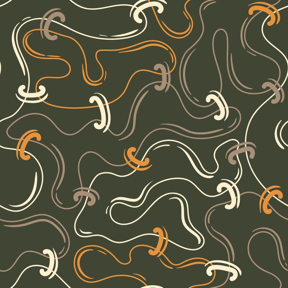 smooth irregular flat liquid patterns full of color with thick outlines vector