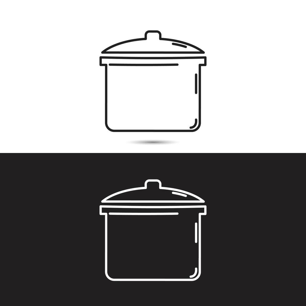 Boiling pot cooking icon vector design concept