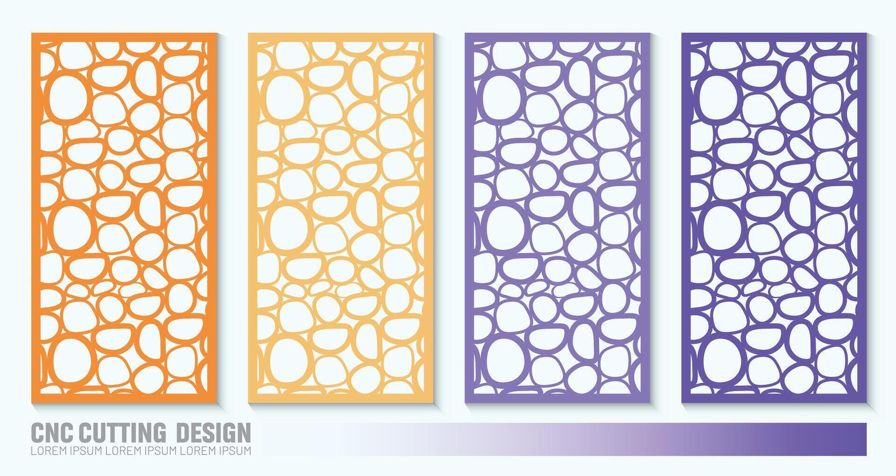 Decorative panels for laser cutting, and CNC cutting. Cutout vector