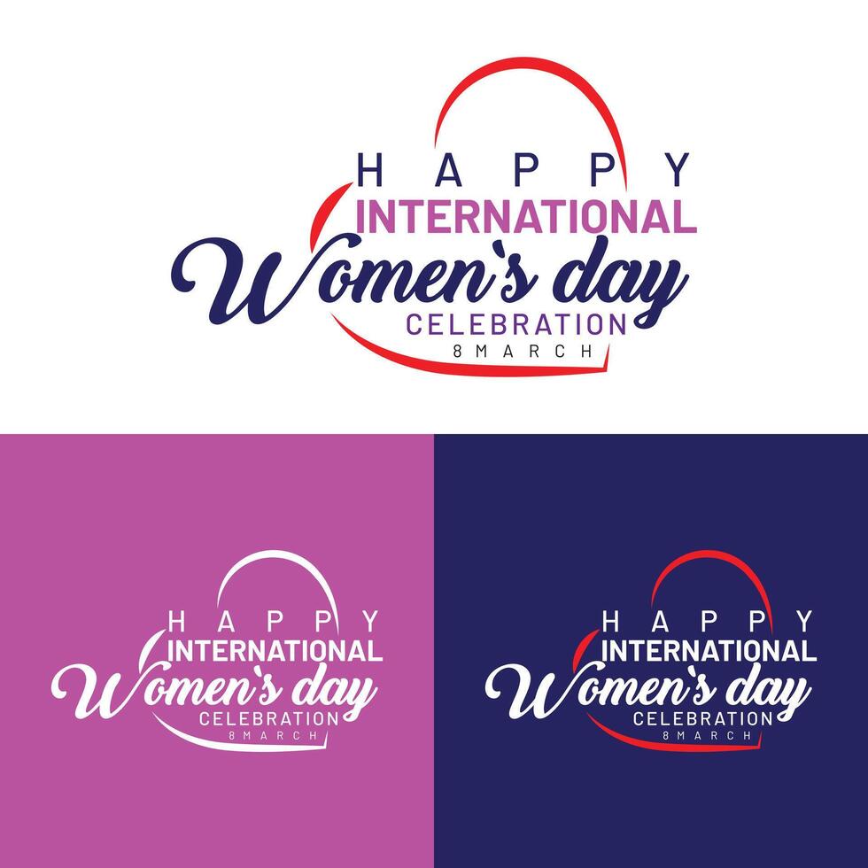 Happy Women's Day logo, happy women's day, love vector logo design