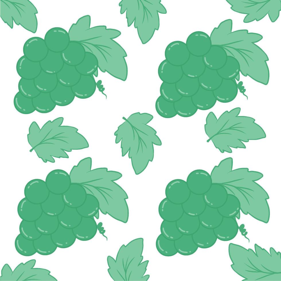 SEAMLESS PATTERN GREEN GRAPES vector