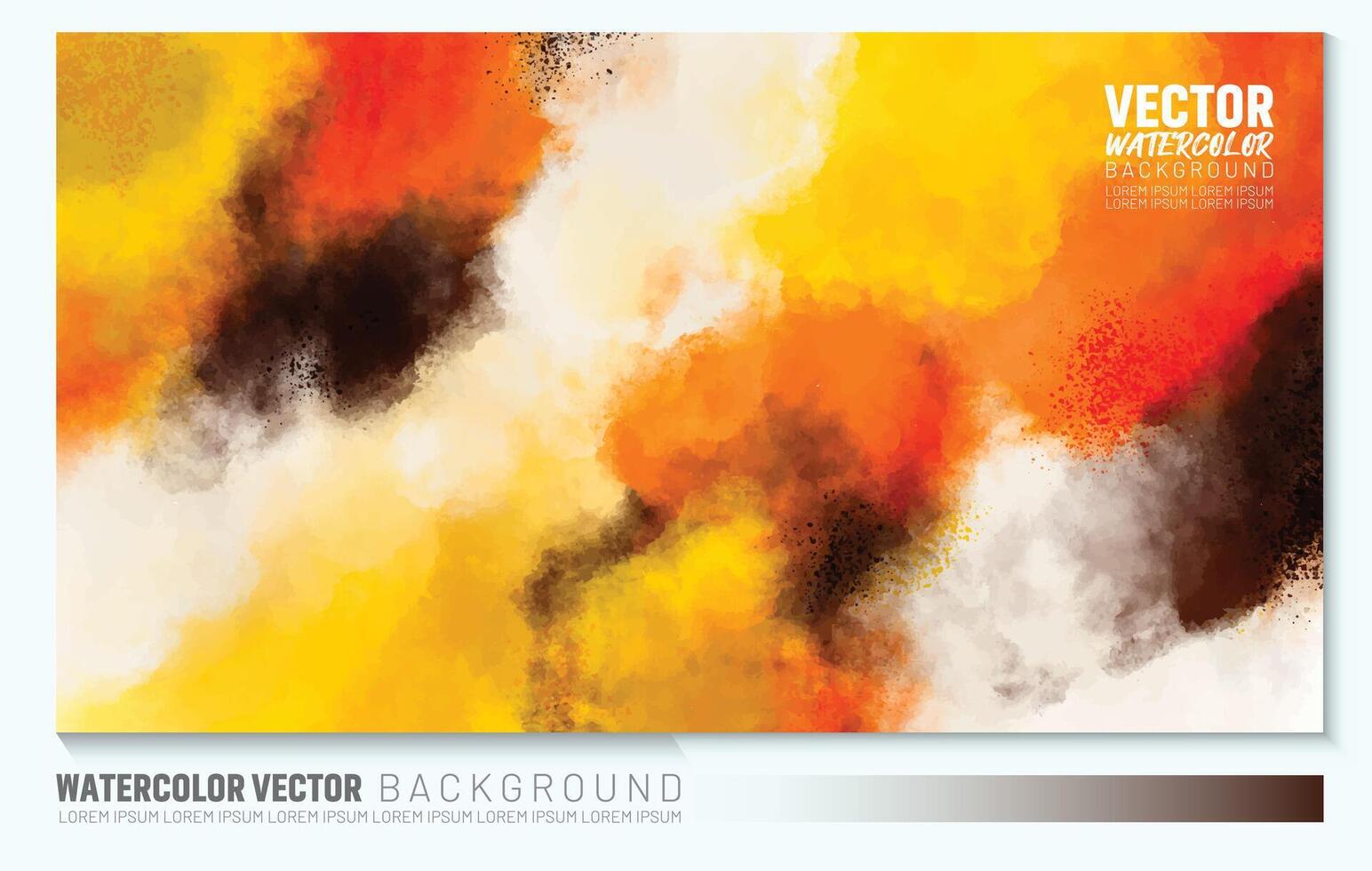 Beige, Grey, White, Yellow, Orange, Brown, Gold, Neon, Warm, Gradient watercolor background vector