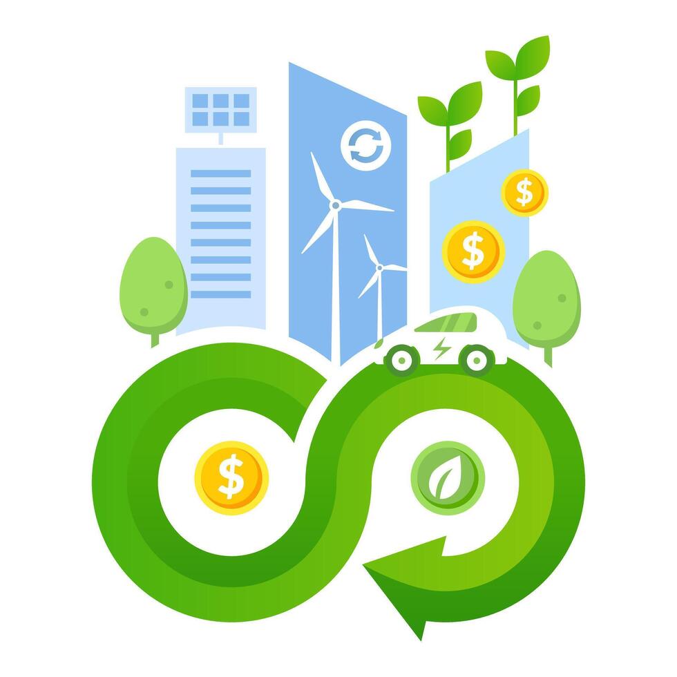 Sustainable Finance Illustration vector