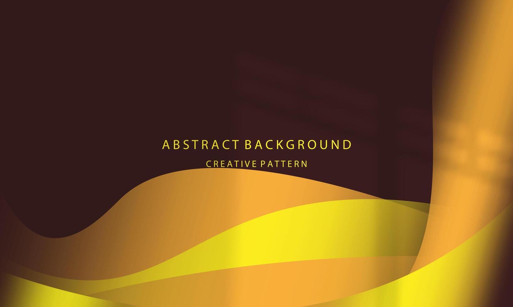 Abstract background with yellow and black wavy lines liquid gradient. Vector illustration.