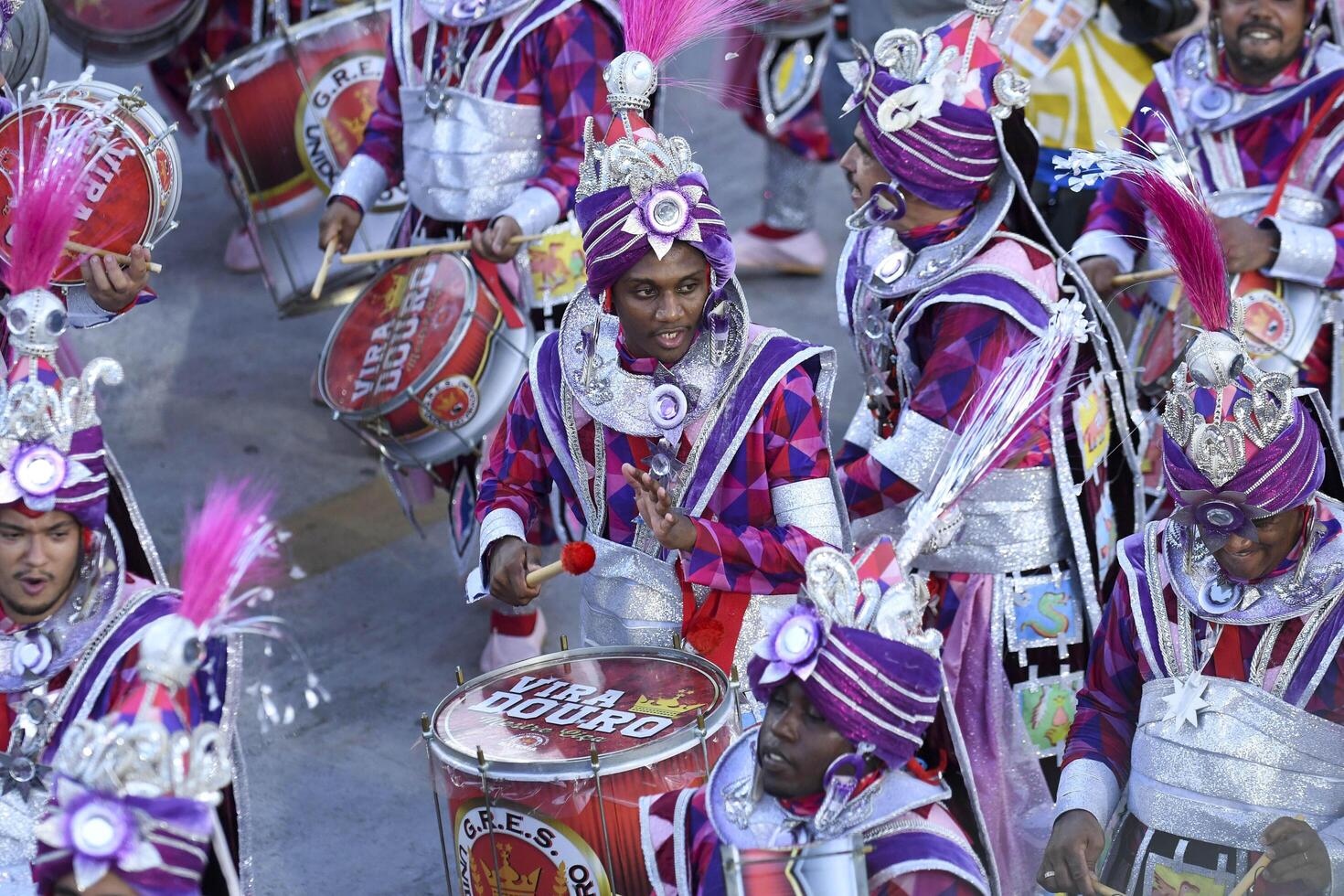 Rio, Brazil, february 12, 2024.  Parades of the samba schools Unidos do Viradouro of the special group, during the carnival in the city of Rio de Janeiro in Sapucai street photo