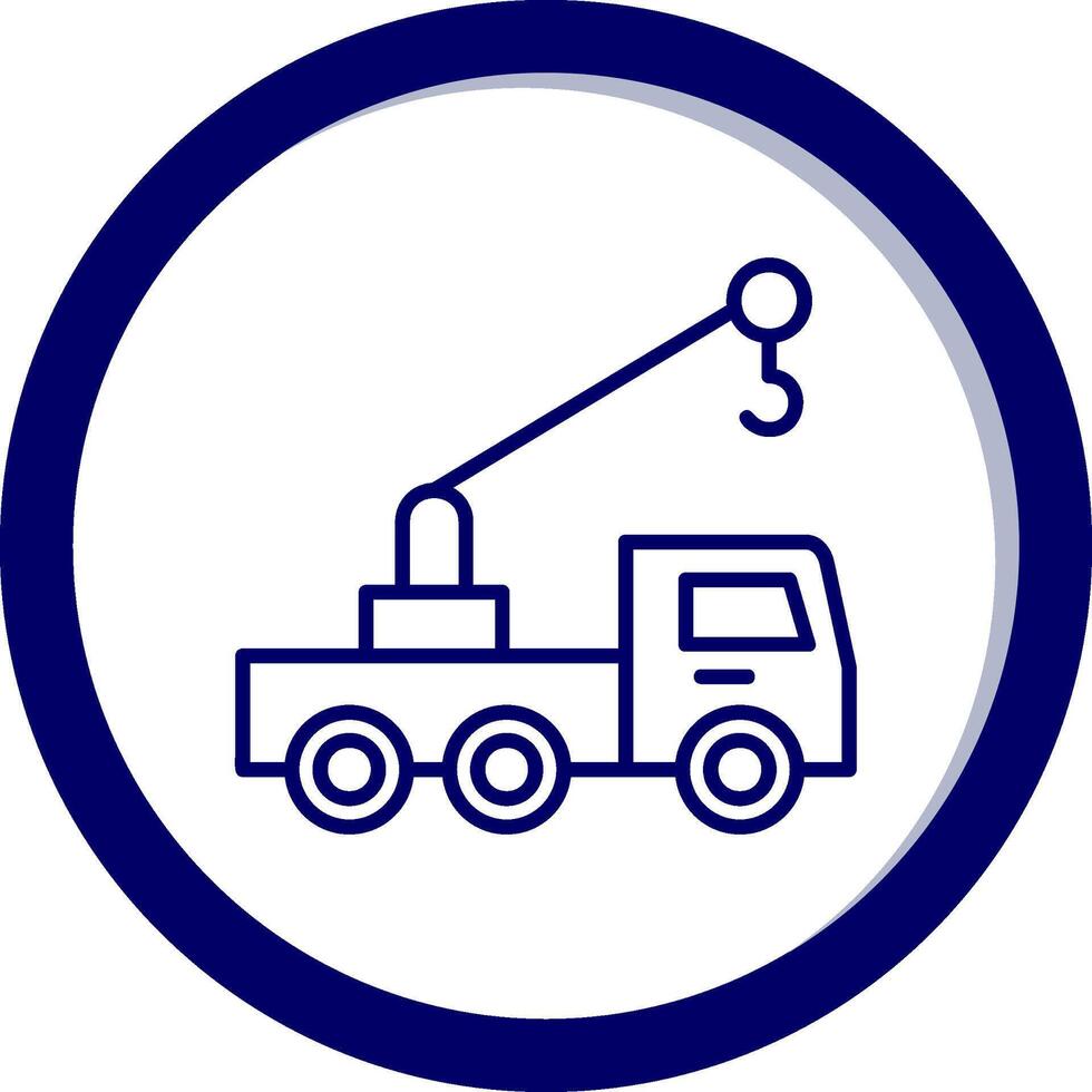 Lifting Crane Truck Vector Icon