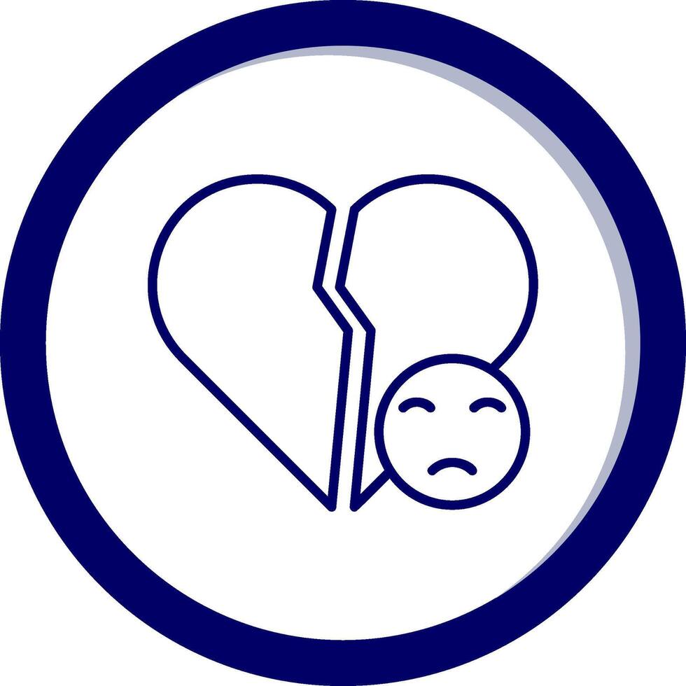 Broken Heart Vector Icon