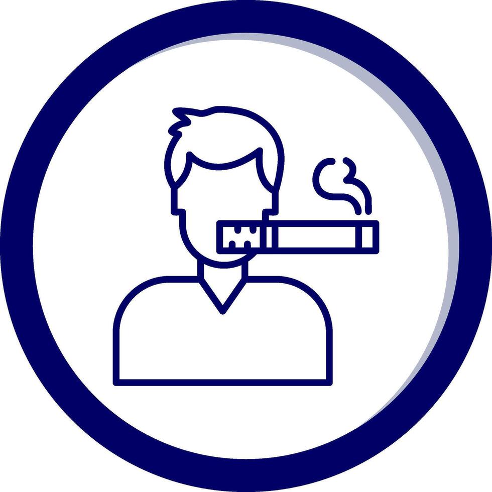 Man Smoking Vector Icon