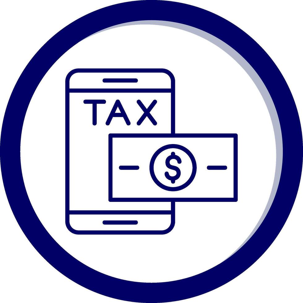 Online Tax Paid Vector Icon