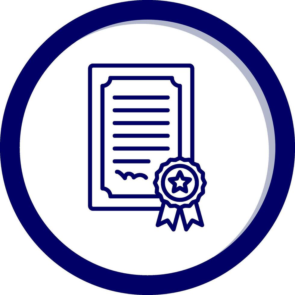 icono de vector de certificado