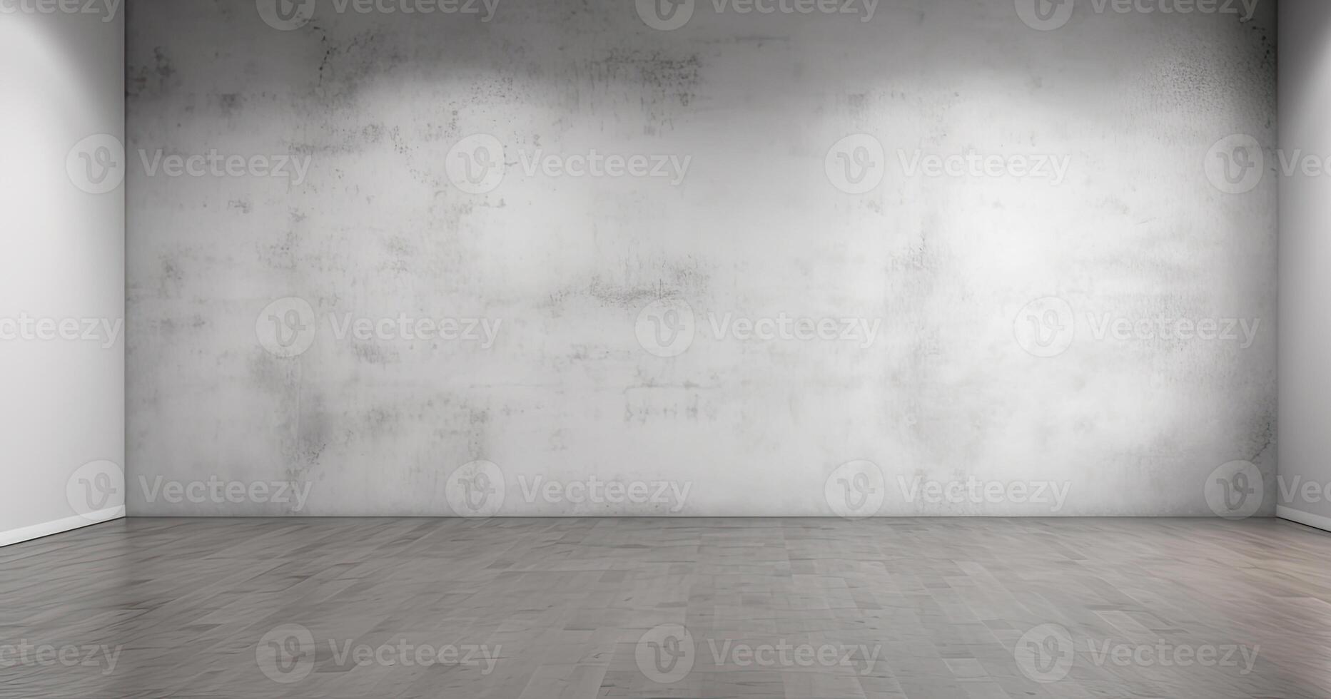 AI generated empty concrete room photo