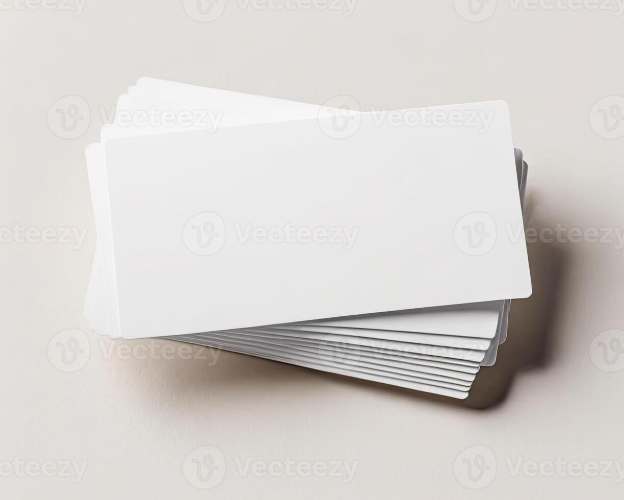 AI generated Mockup of business cards photo