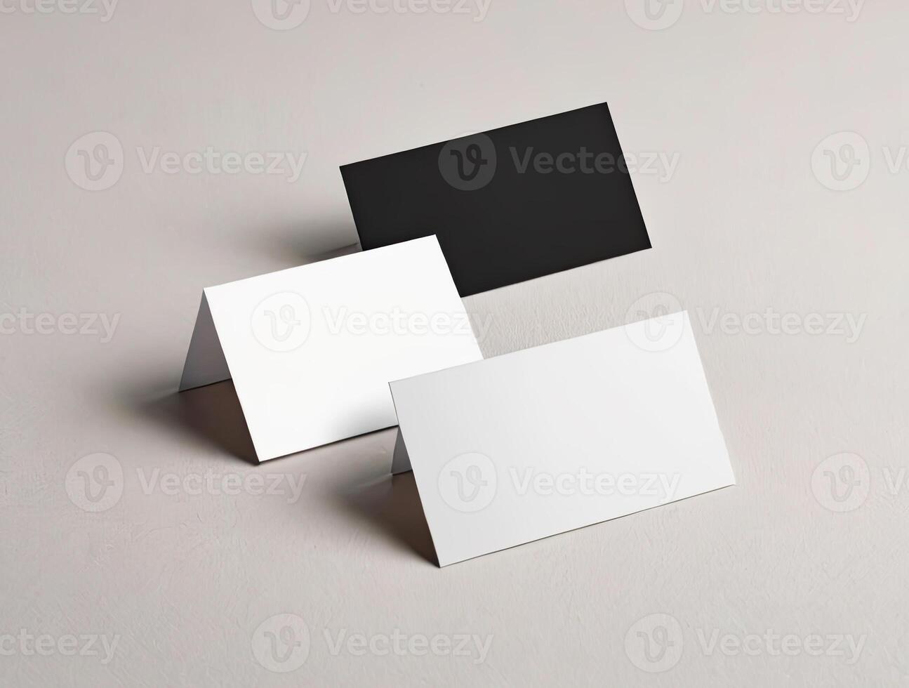 AI generated Mockup of business cards photo