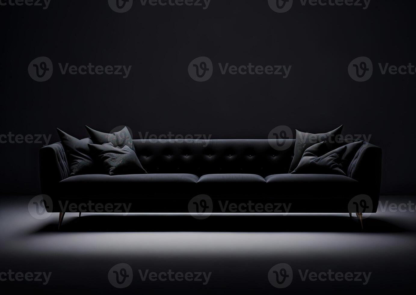 AI generated Modern sofa  front view photo