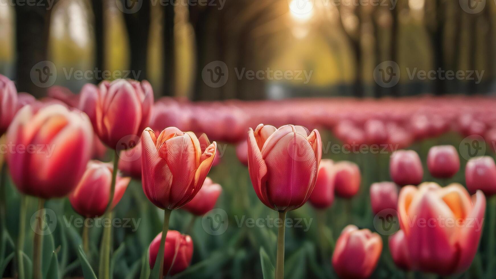 ai generado foto de tulipán jardín clipart. ai generado