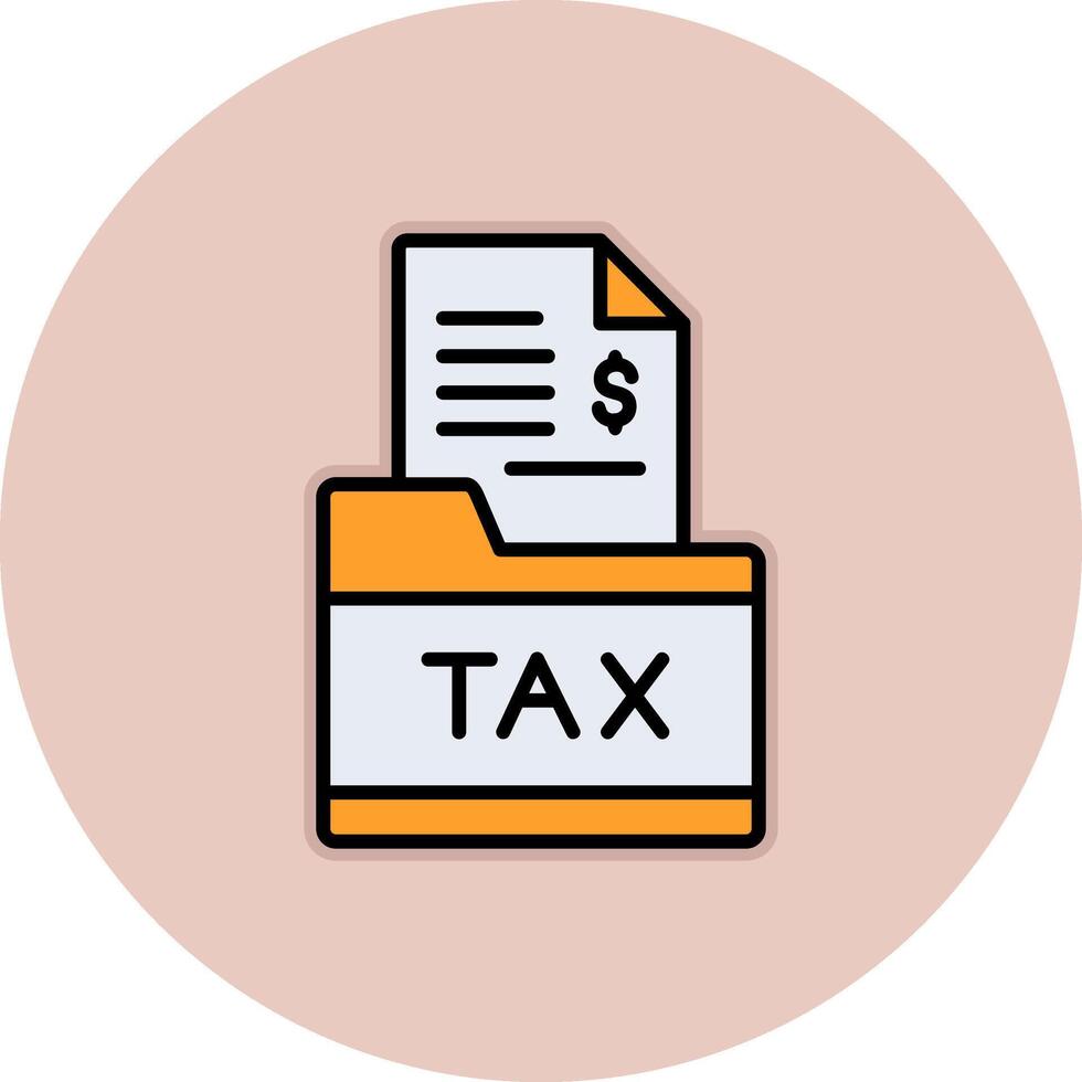 Tax Folder Vector Icon