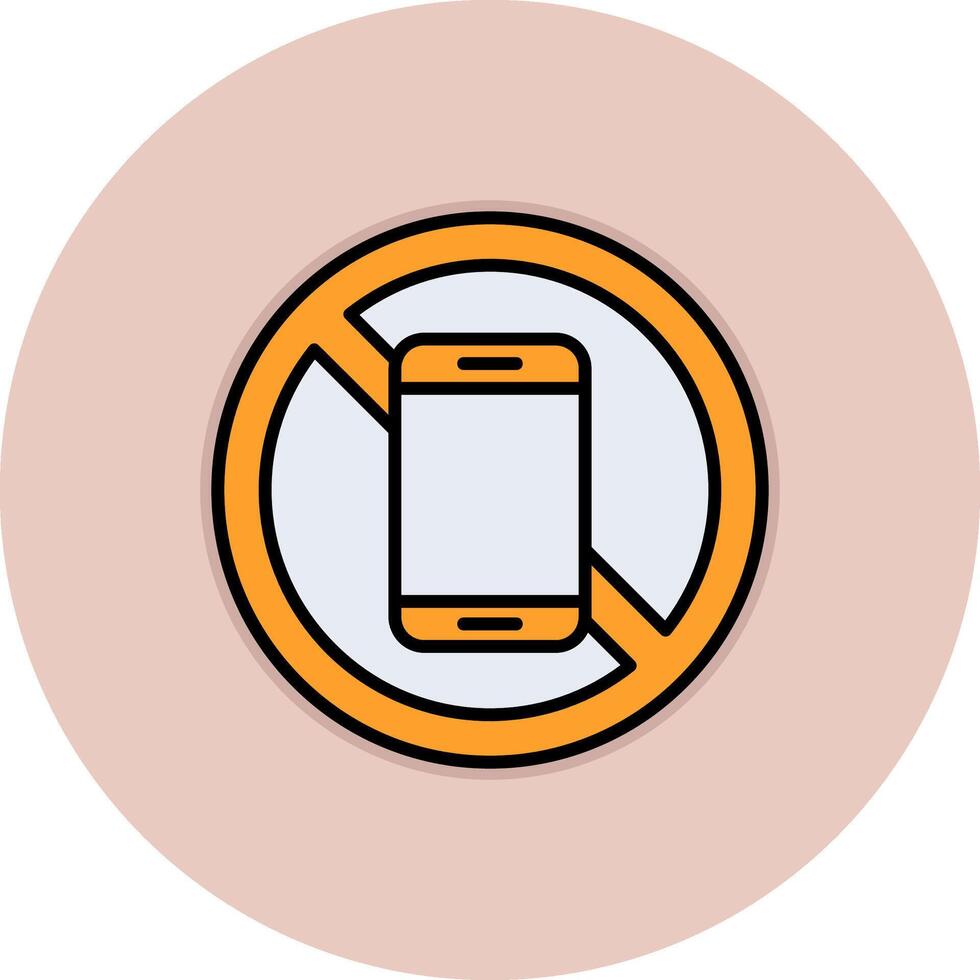 No Mobile Phone Vector Icon
