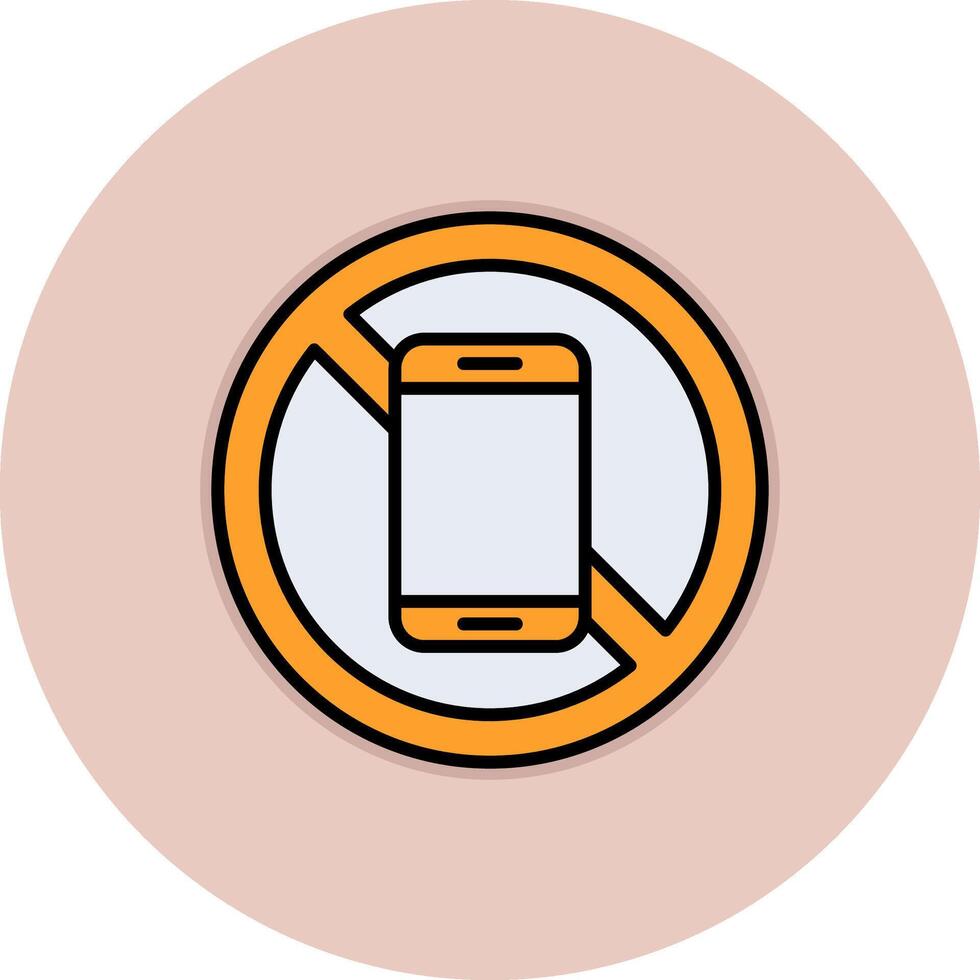 No Mobile Phone Vector Icon