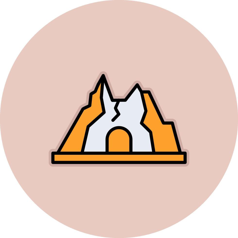 icono de vector de cueva