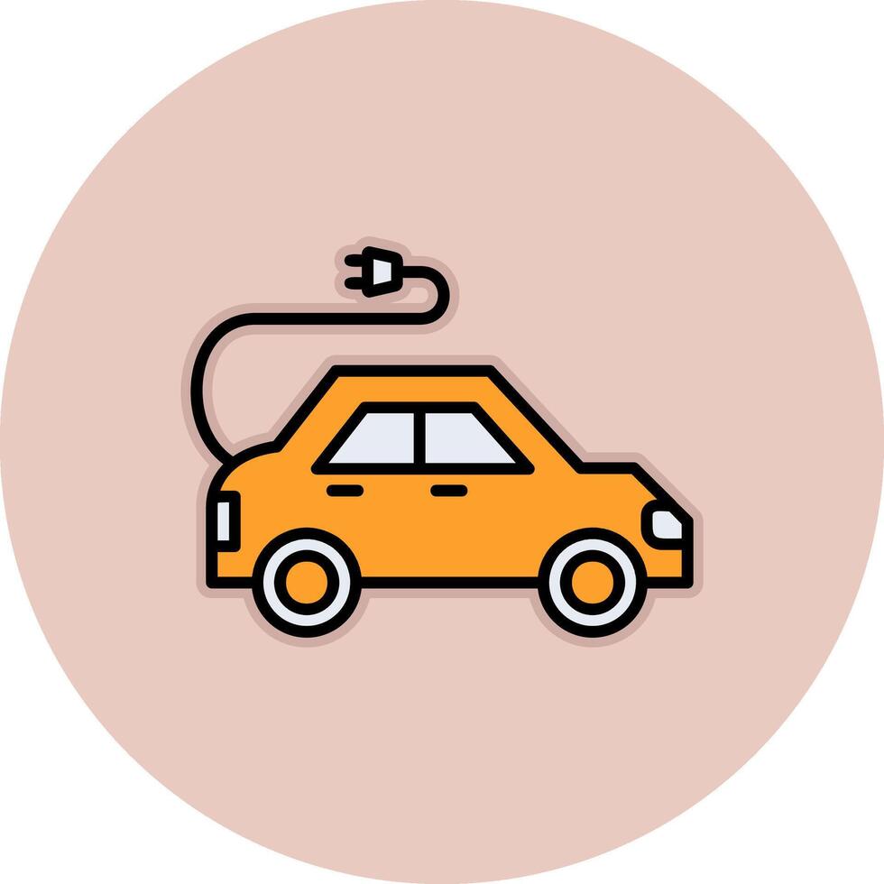 Electric Car Vector Icon