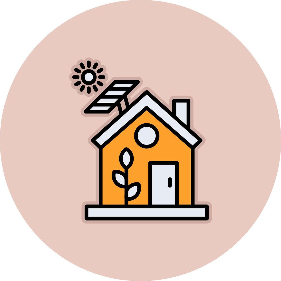 Eco House Vector Icon