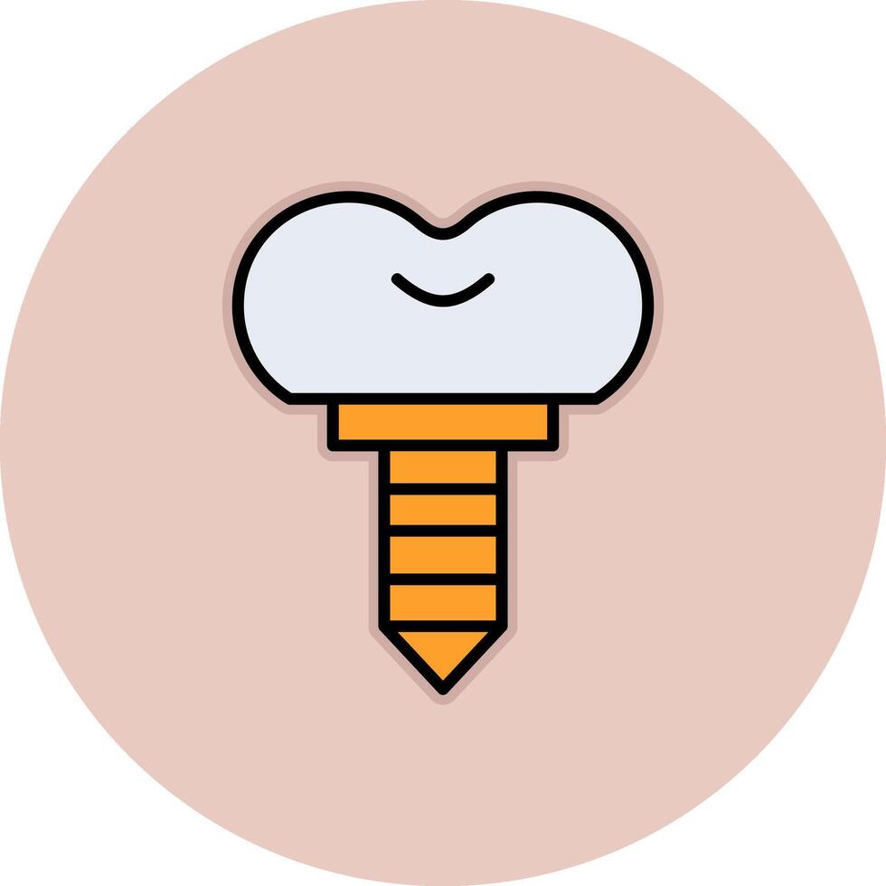 Dental Implant Vector Icon