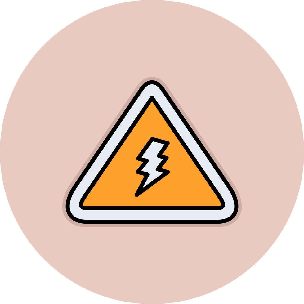 Electrical Danger Sign Vector Icon