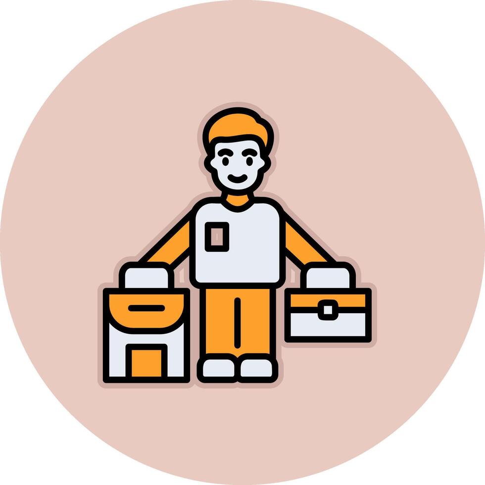 Refugee man Vector Icon