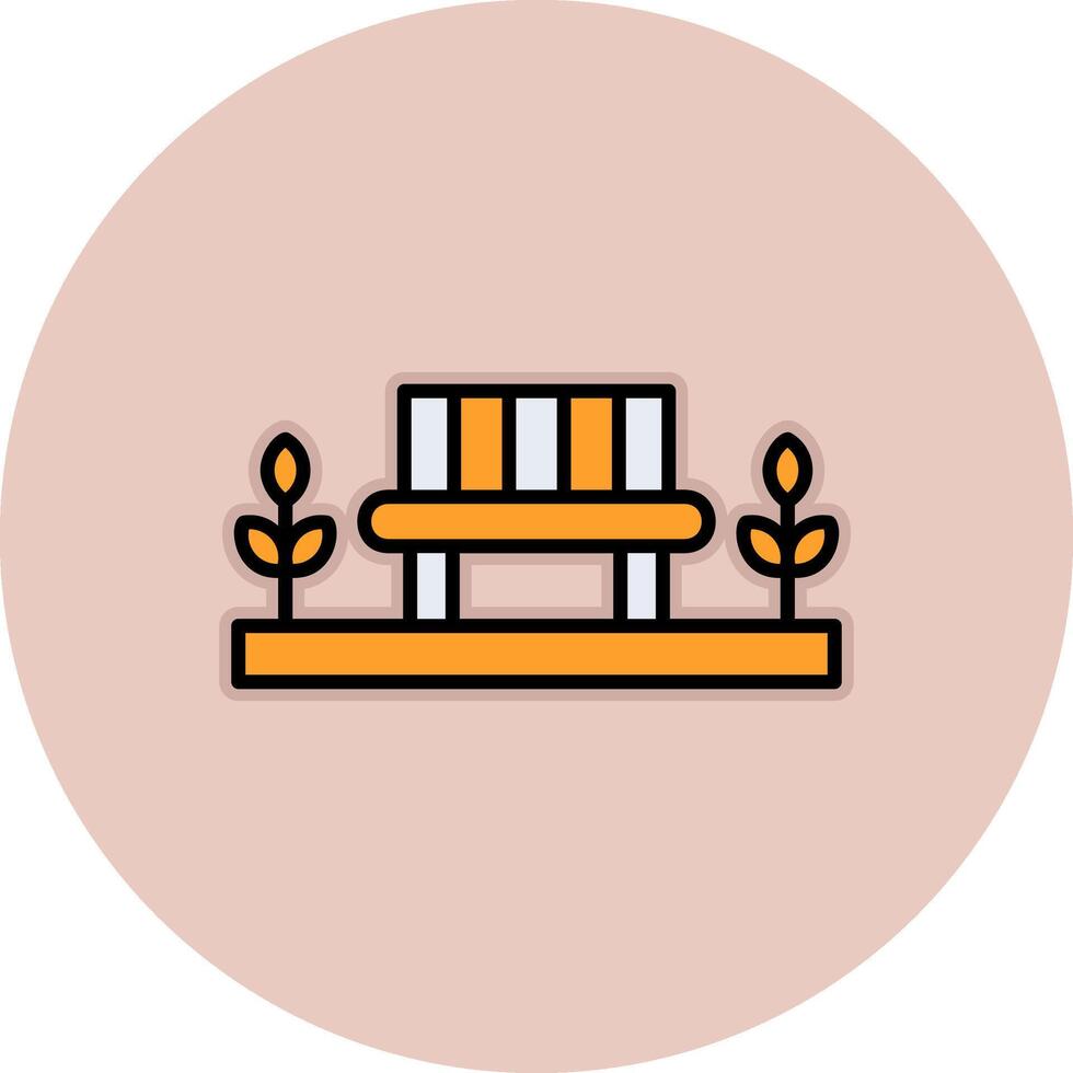 Park Bench Vector Icon