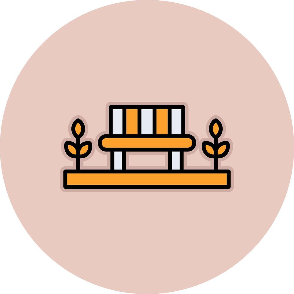 Park Bench Vector Icon