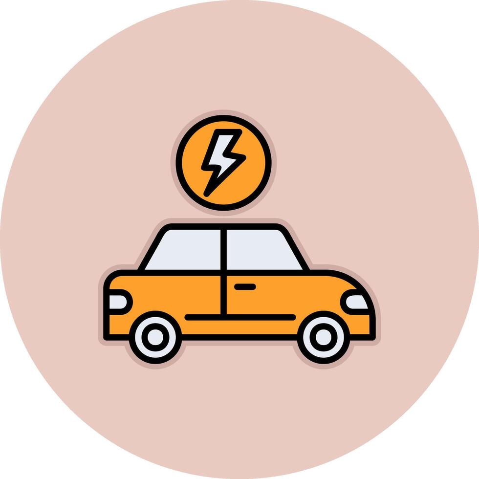 Electric Car Vector Icon