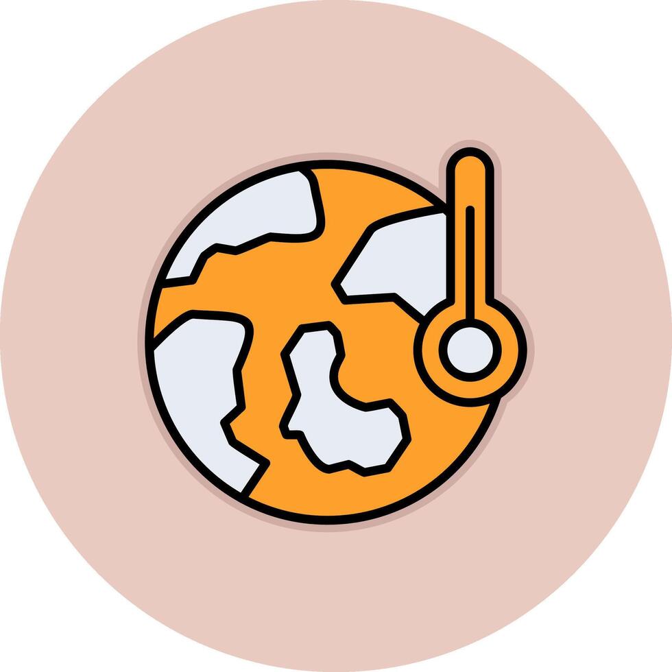 icono de vector de calentamiento global