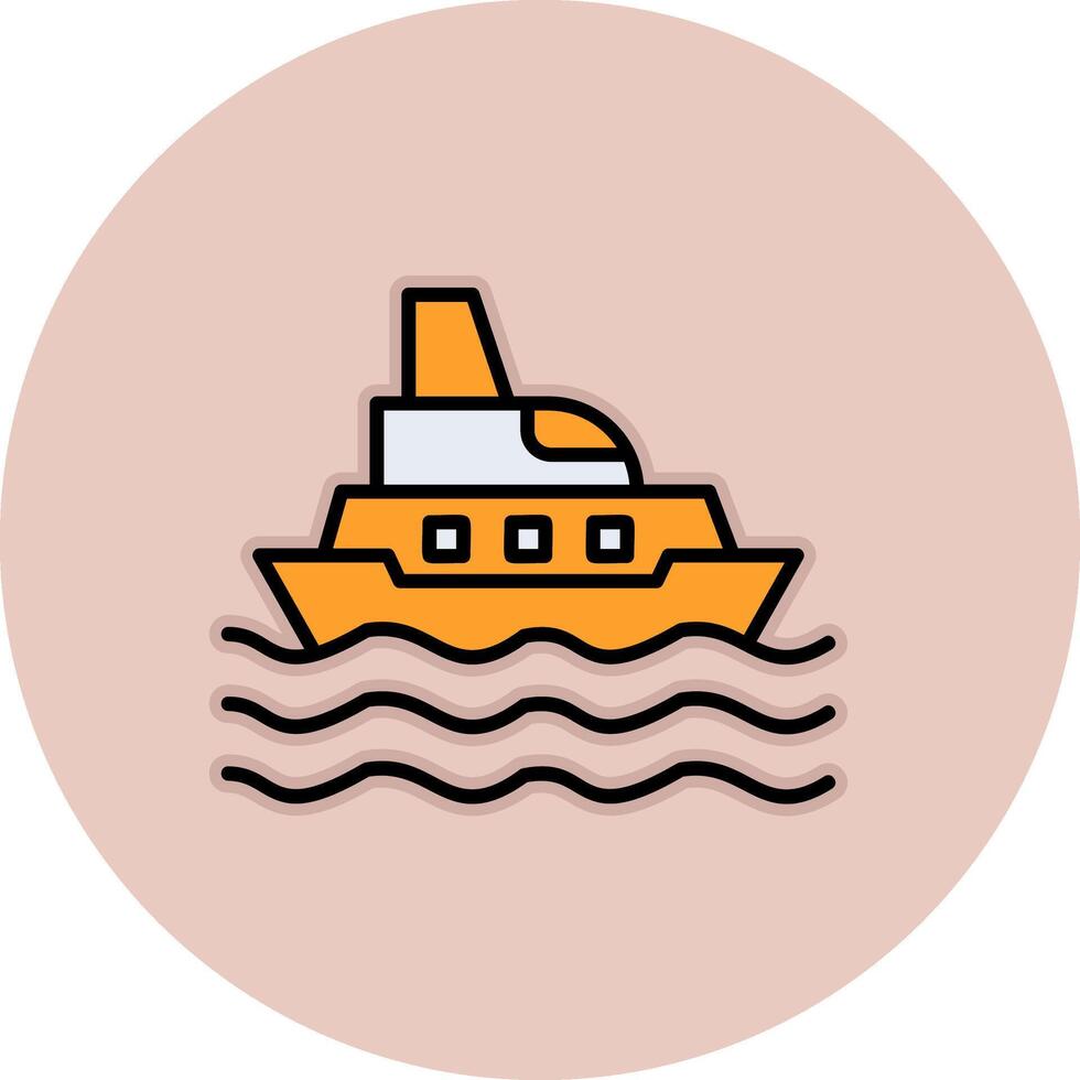 icono de vector de barco