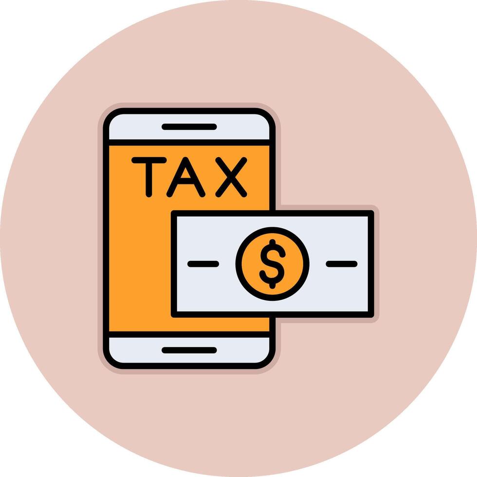 Online Tax Paid Vector Icon