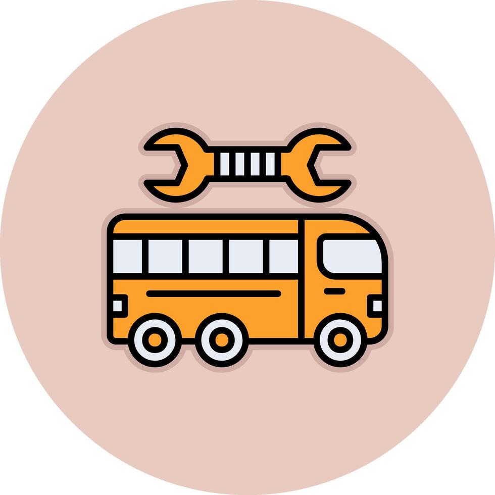 Repairing Bus Vector Icon
