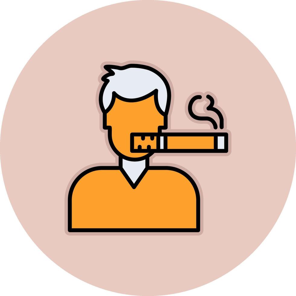 Man Smoking Vector Icon