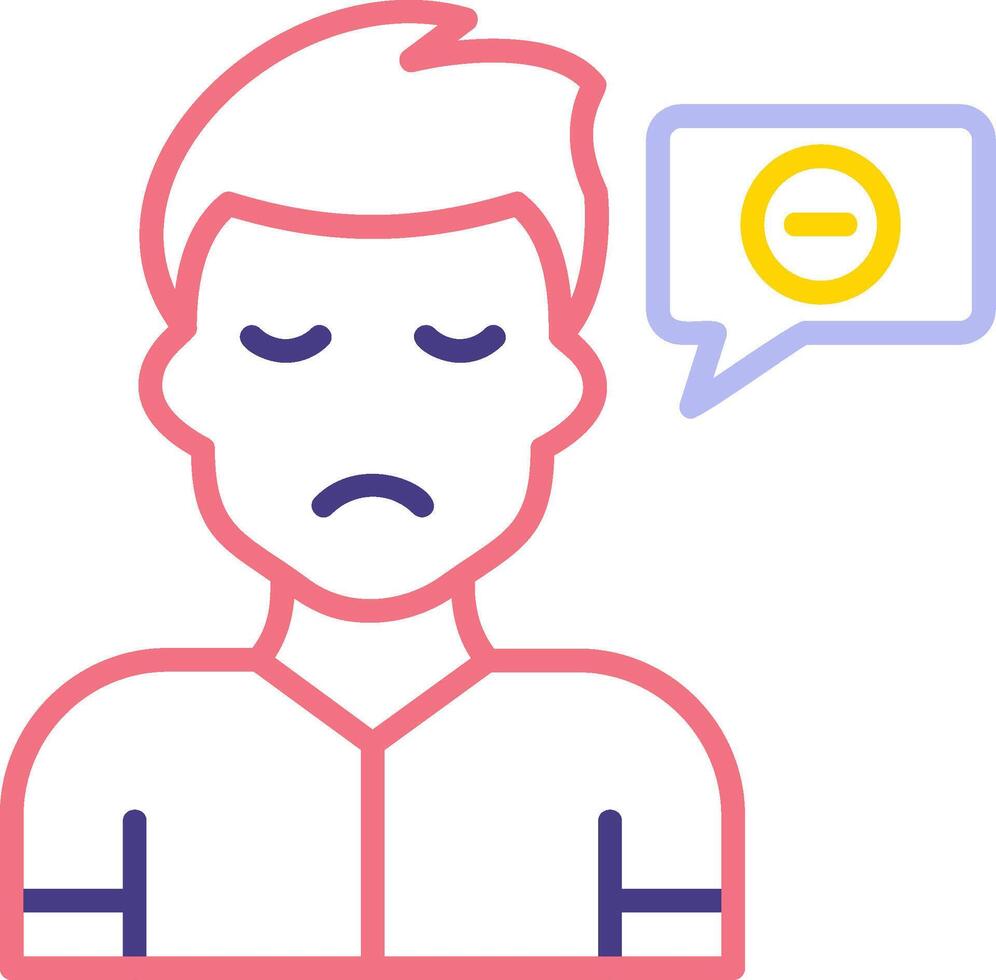 Negative Thinking Vector Icon