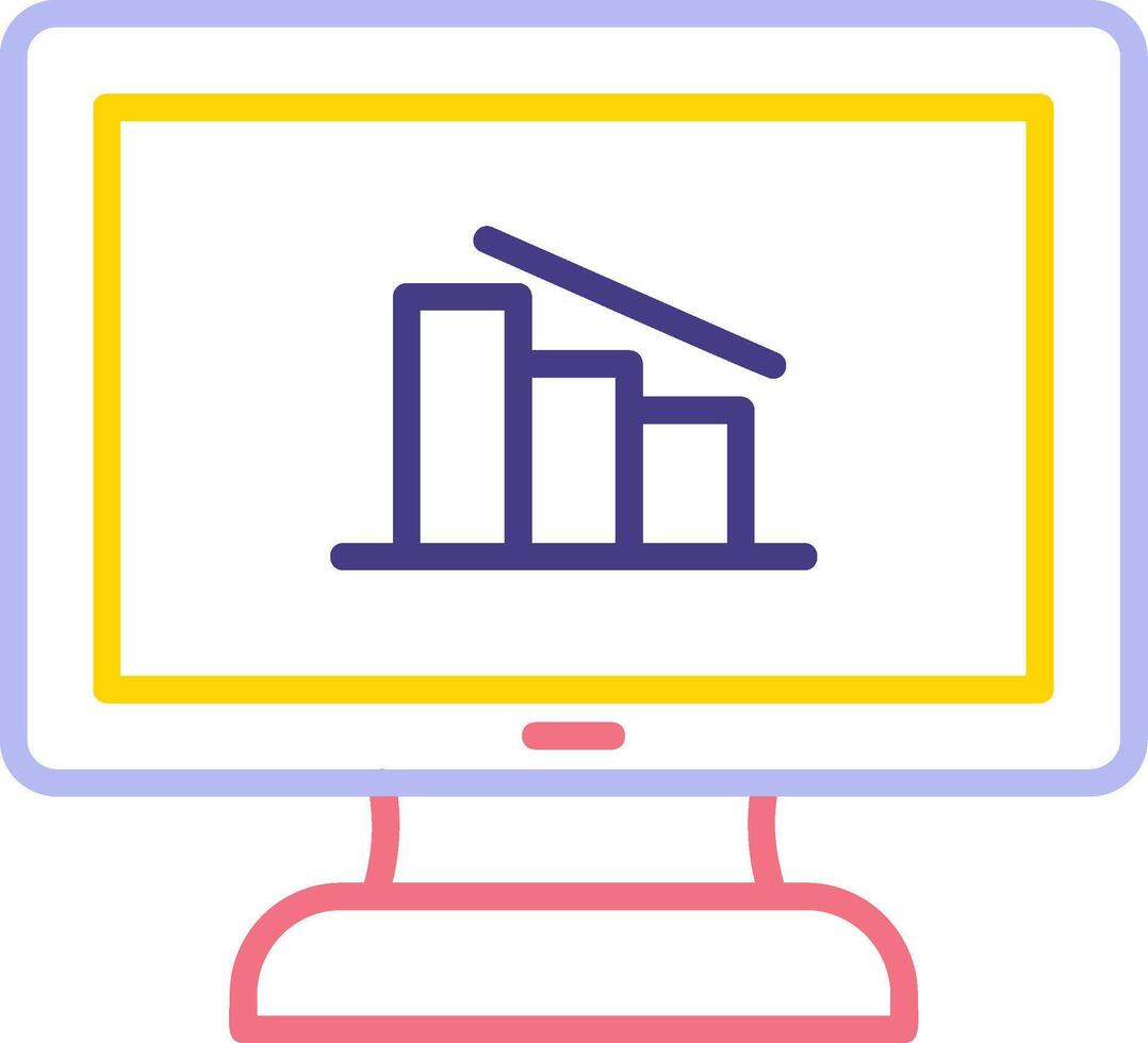 Online Data Analytics Vector Icon