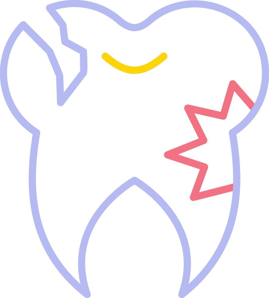 caries diente vector icono