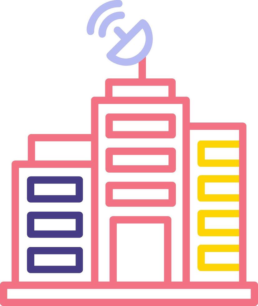 Building Network Vector Icon