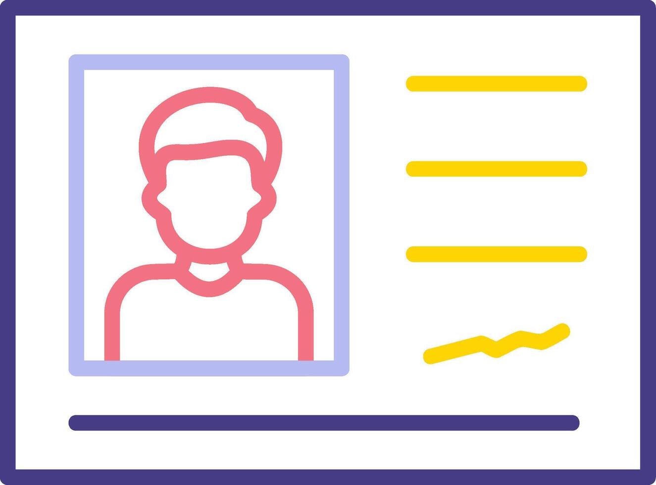 Identification Card Vector Icon