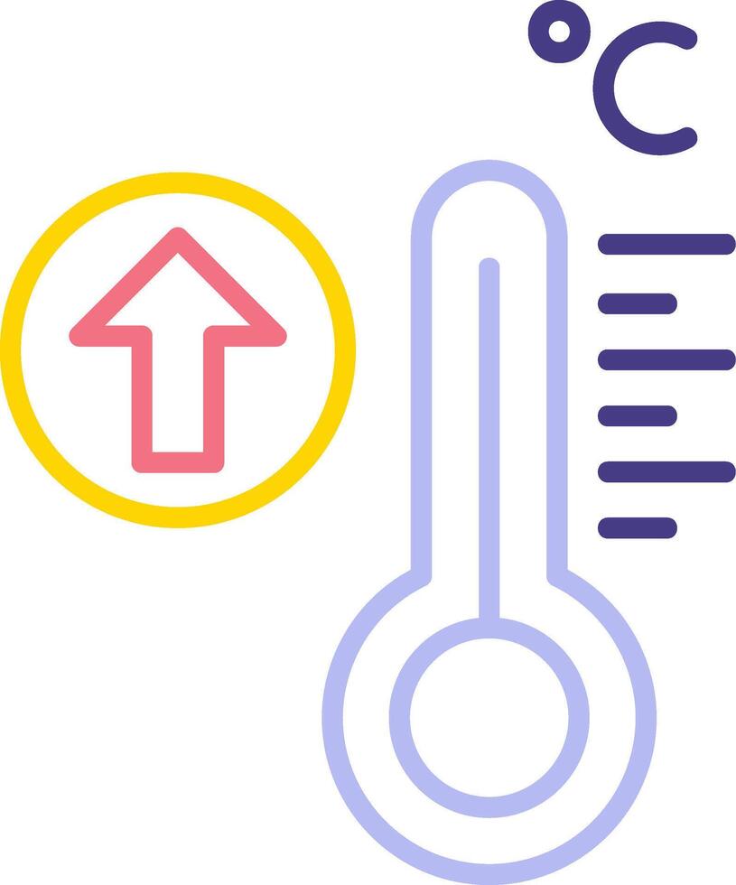 icono de vector de alta temperatura